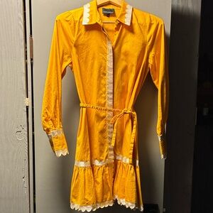 Cynthia Rowley Cecily Shirtdress w Scallop Detail!